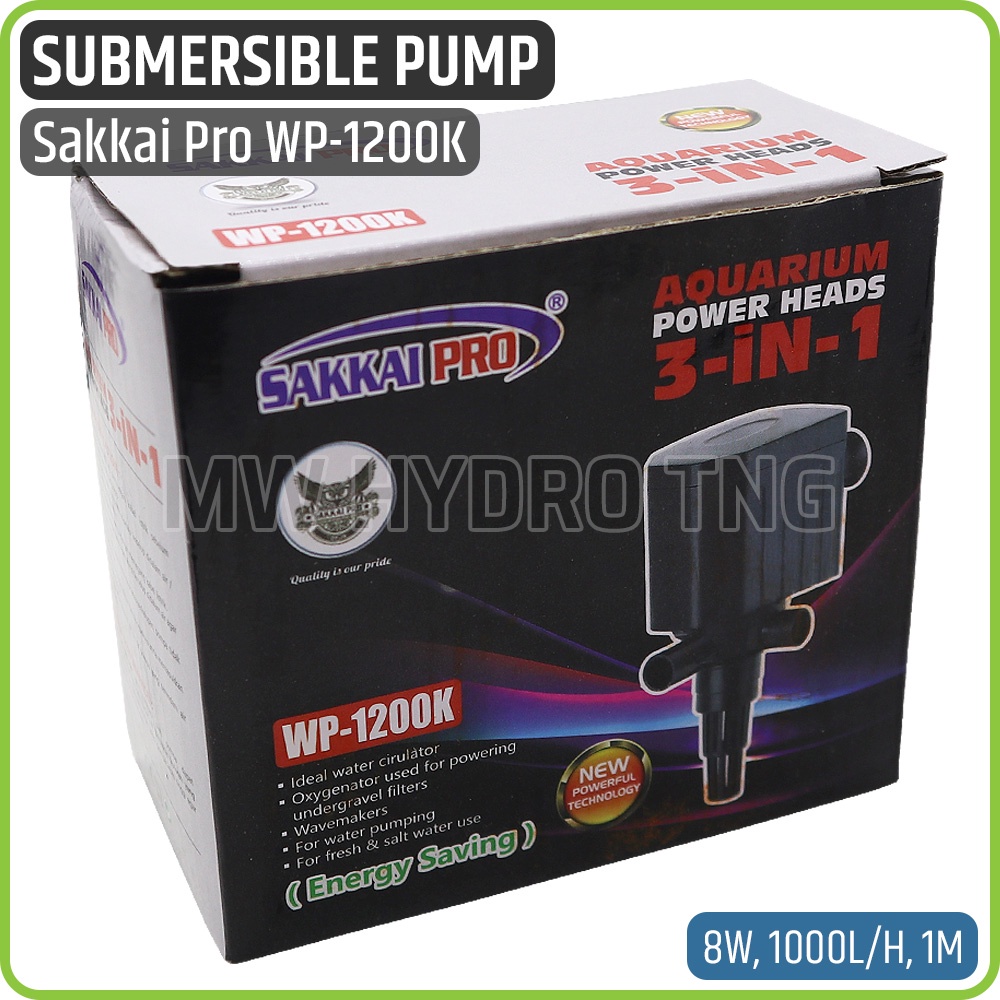 SAKKAI PRO WP-1200K , Submersible Water Pump, 3 in 1 - Pompa Air Celup