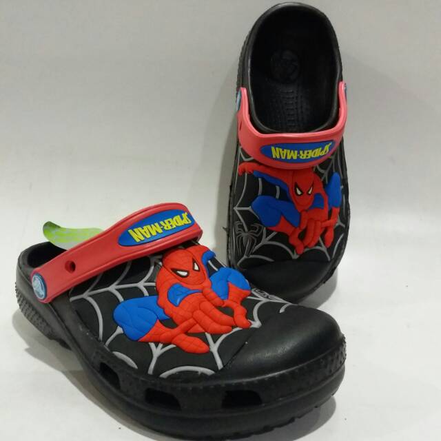 Sandal anak spiderman custom clog crocs