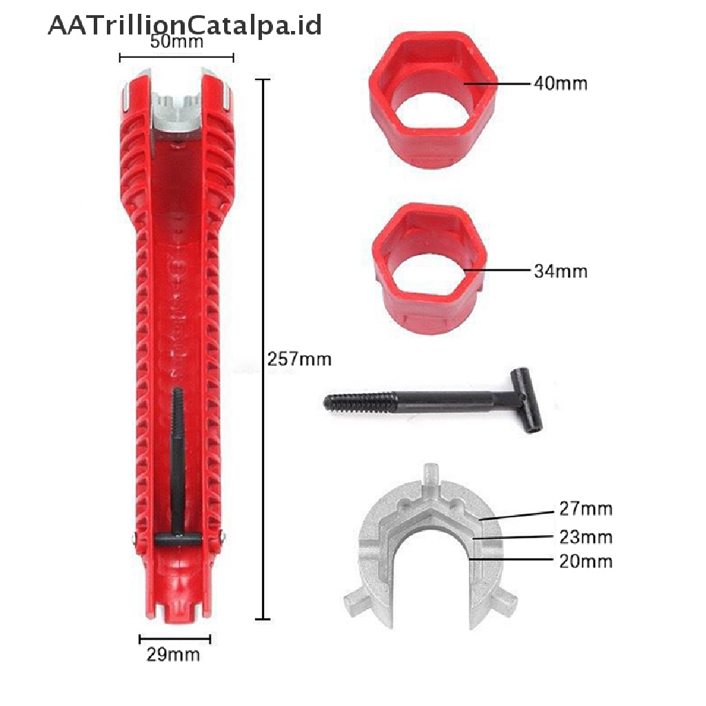 Aatrillioncatalpa 8 In 1 Kunci Pas Flume Ajaib Untuk Reparasi Pipa Saluran Air Wastafel Dapur