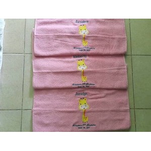 Handuk bordir halus souvenir castem ukuran 50x100.