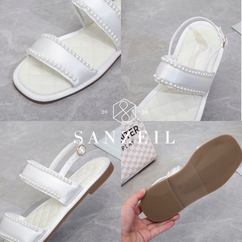 COD BAYAR DITEMPAT!!! 0166 - Sandal Wanita Import Tali Pearl