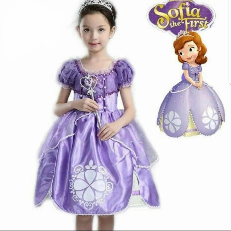 Princess Sofia The First Costume Dress Pesta Ungu Anak Kostum Putri