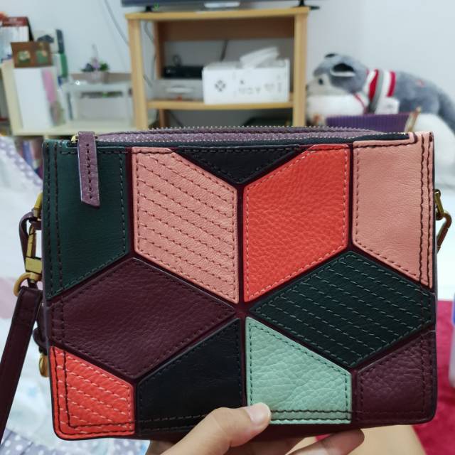 Tas fossil campbell patchwork original asli preloved