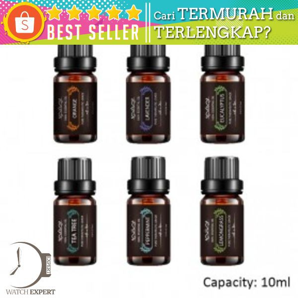 AS Pure Essential Fragrance Oils Aromatherapy Diffusers 10ml 6 PCS - TSLM4