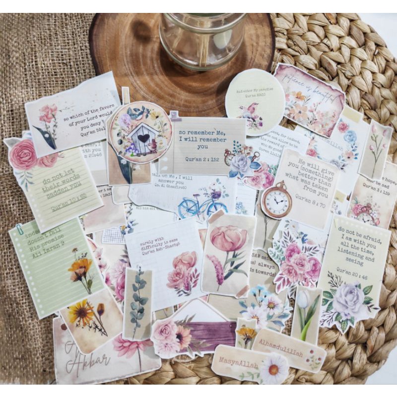 

DCS003 Dye cut stickers | deco stickers | garden theme sticker for Qur'an Journaling