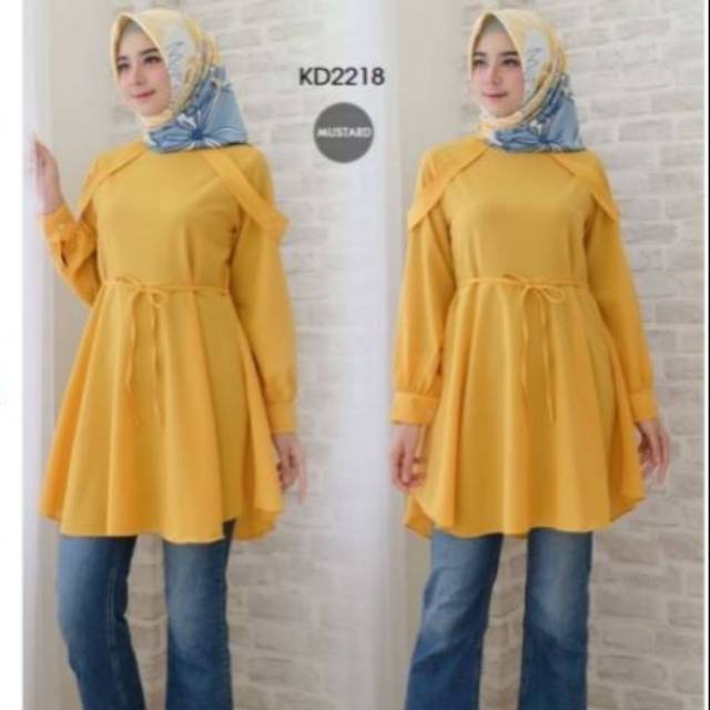 DRESS BABY DRAPED FIT TO L BAJU ATASAN WANITA BUSANA MUSLIM CANTIK TERBARU ORI ORIGINAL REAL PICT