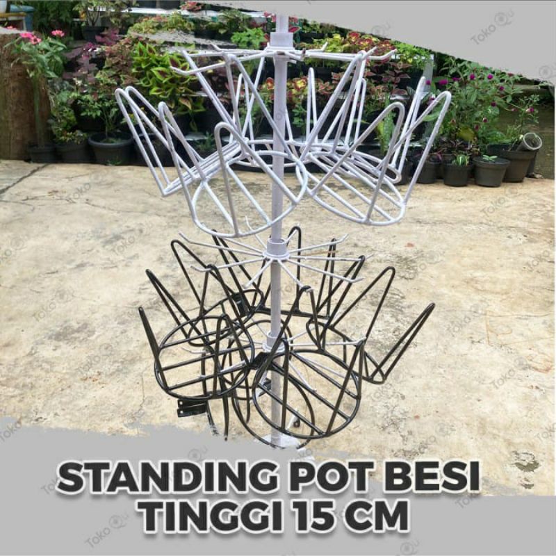 STANDING POT RAM MINI D 15CM TINGGI 15 CM BESI SNI