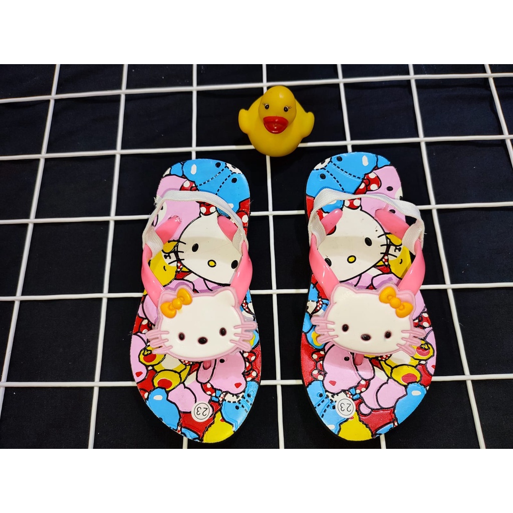 sandal japit baby motif hello kity sandal anak HELOKITI