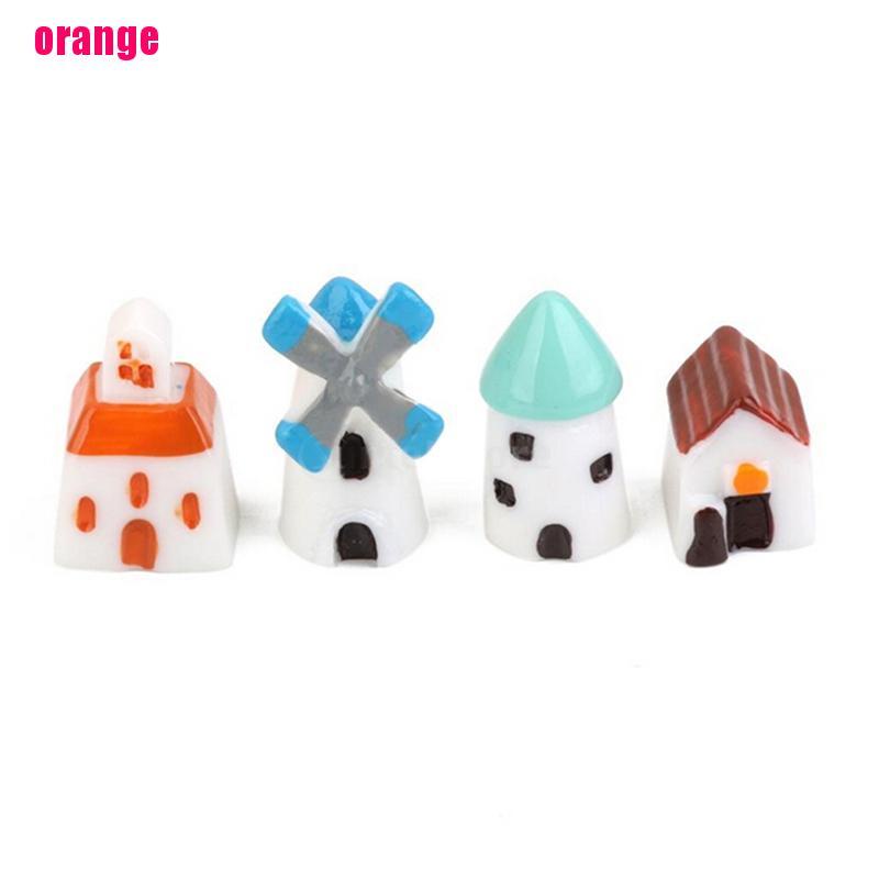 (Happy) 4pcs / Set Ornamen Kincir Angin Mini Diy Untuk Rumah Boneka