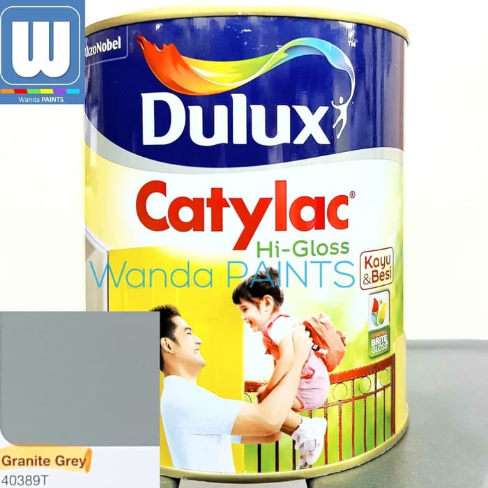 

Cat Minyak DULUX CATYLAC HI GLOSS Granite Grey 40389 T (1 KG)