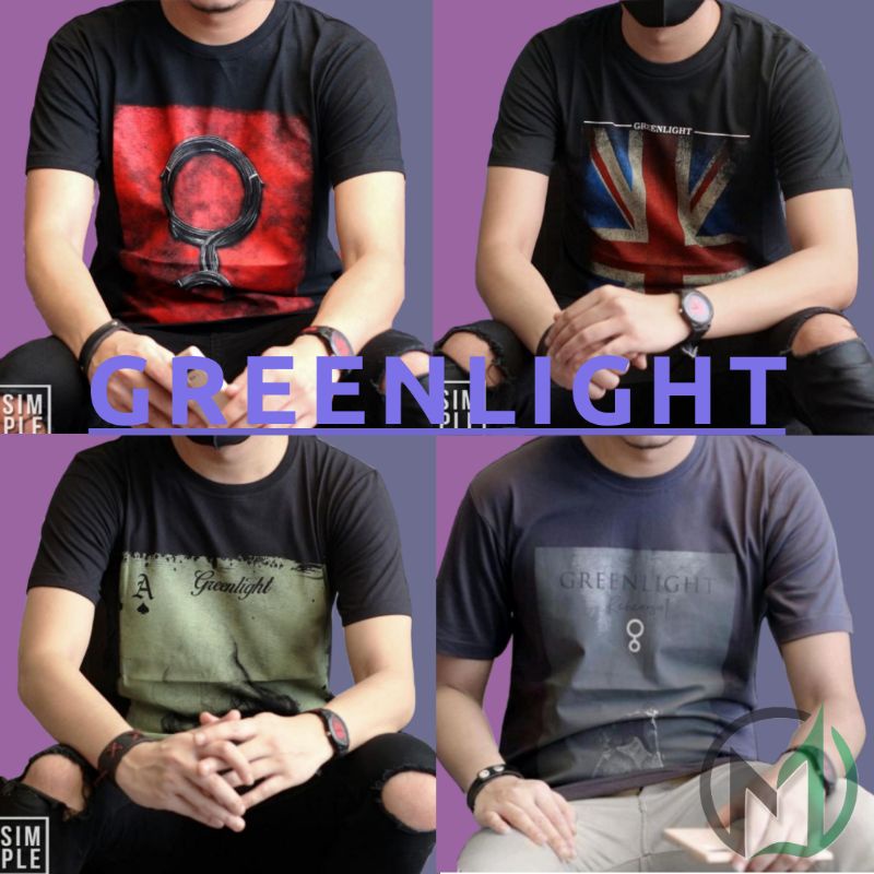 BAJU KAOS TSHIRT DISTRO GREENLIGHT ORIGINAL PRIA COWOK LAKI LAKI DEWASA PREMIUM BRANDED BANDUNG TERB