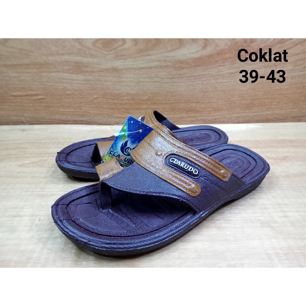 (COD) Sandal Jepit Kokop Karet Santai Pria Clarudo 8066