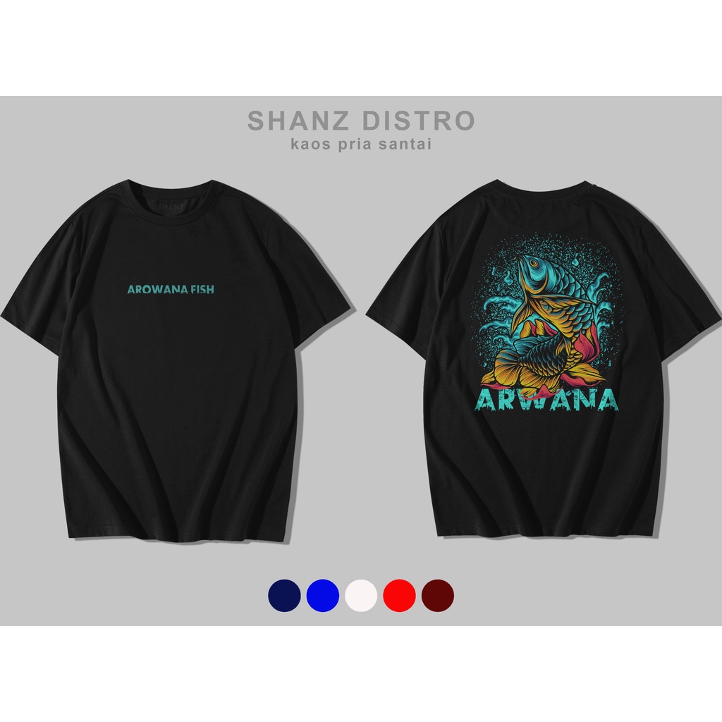 KAOS BAJU AROWANA FISH GOLD KAOS IKAN HIAS ARWANA DISTRO PREMIUM