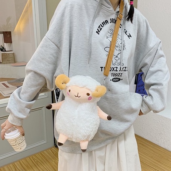 PLUSH DOLL GOAT SLING BAG LUCU GEMES