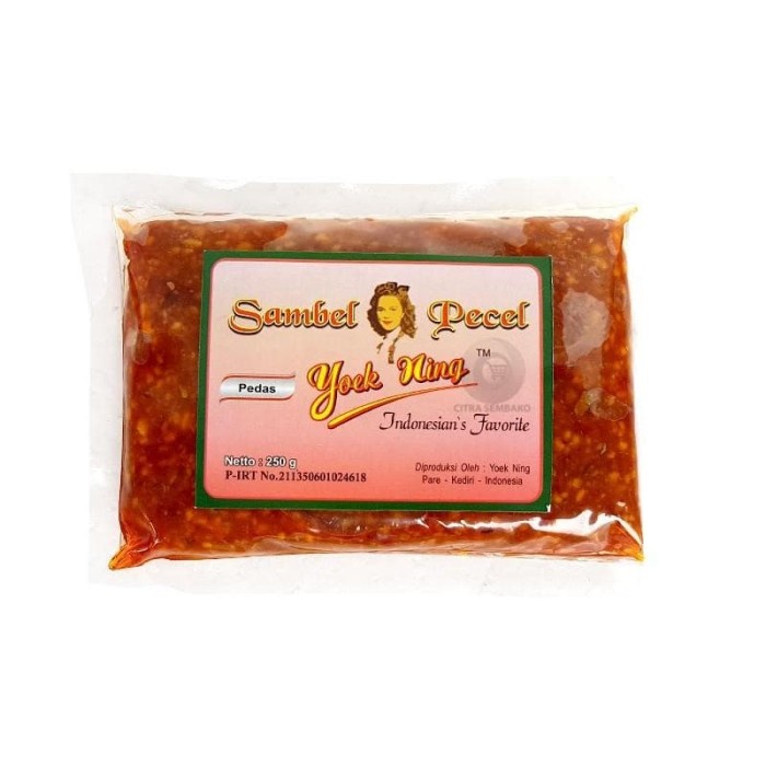 Sambel Pecel &quot;Yoek Ning&quot;  Bumbu Khas Jawa Timur Exp Date Panjang Porsi Banyak  (250gr)