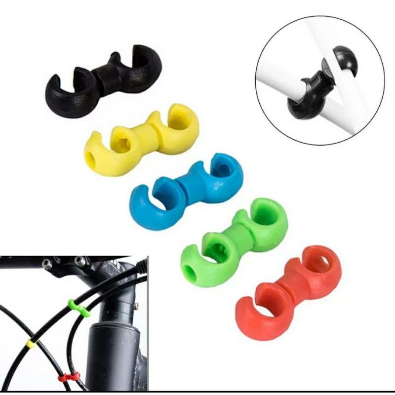 KLEM S ROTASI PERAPI KABEL SEPEDA Klip Penjepit Rotating Hook S Clip Pengikat Kabel Rem &amp; Shifter Sepeda