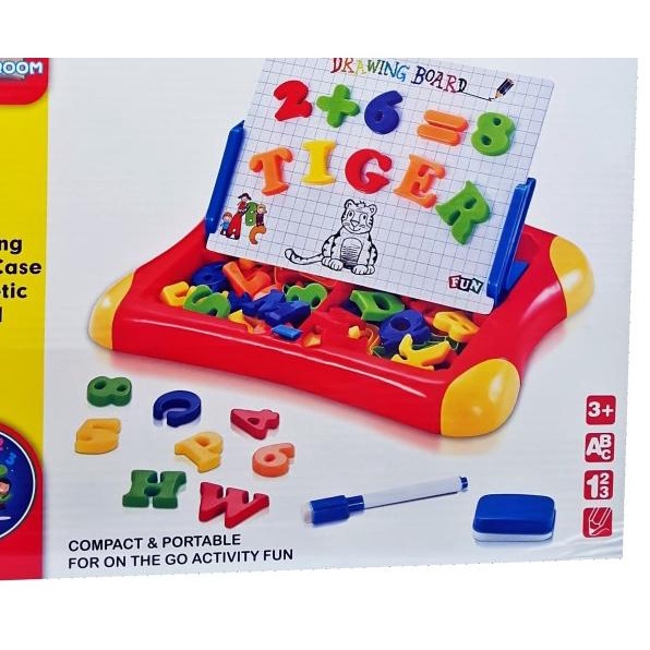 

♟ Mainan Edukasi Magnetic Learning Case Drawing Board 2 in 1 ❀