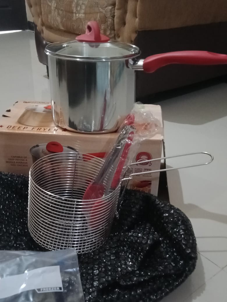 Istanamurah Deep Fryer Supra 20 Cm - Panci Fry Set Tirisan Minyak Bonus Penjepit Gorengan