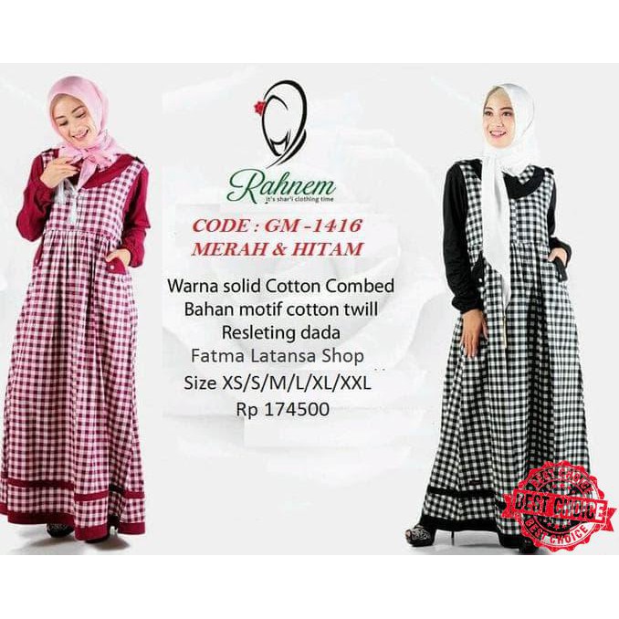 Gamis Kaos / Rahnem Gm 1416 /Gamis Terbaru / Baju Wanita/Baju Gamis -