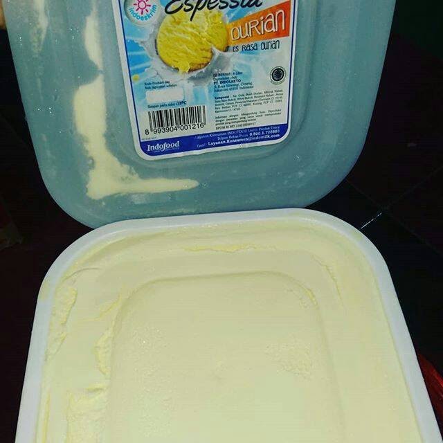 Es Krim Emberan Rasa Durian 8 Liter Indoeskrim