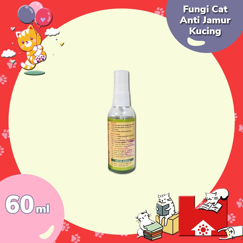 FUNGI CAT SPRAY 60ML - Fungicat OBAT SEMPROT JAMUR KUCING AMPUH