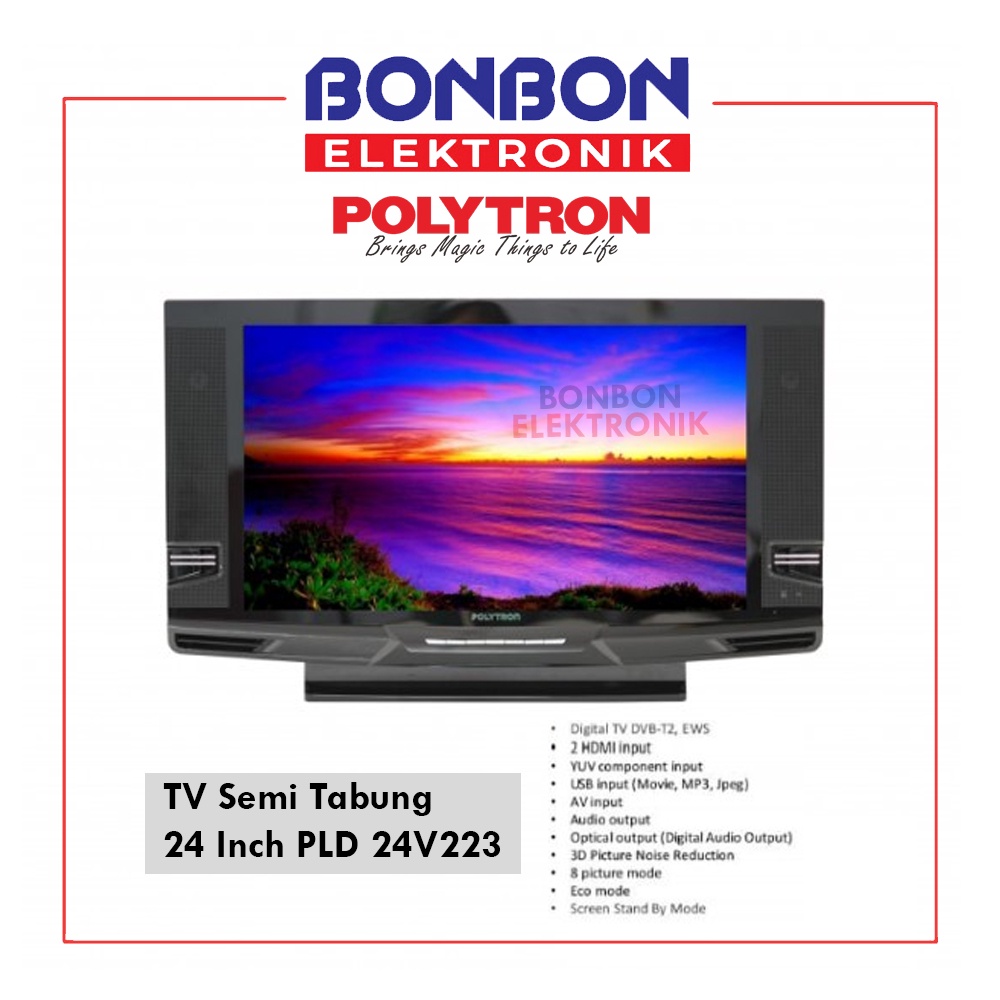 Polytron LED Digital TV 24 Inch PLD 24V223 DVB-T2