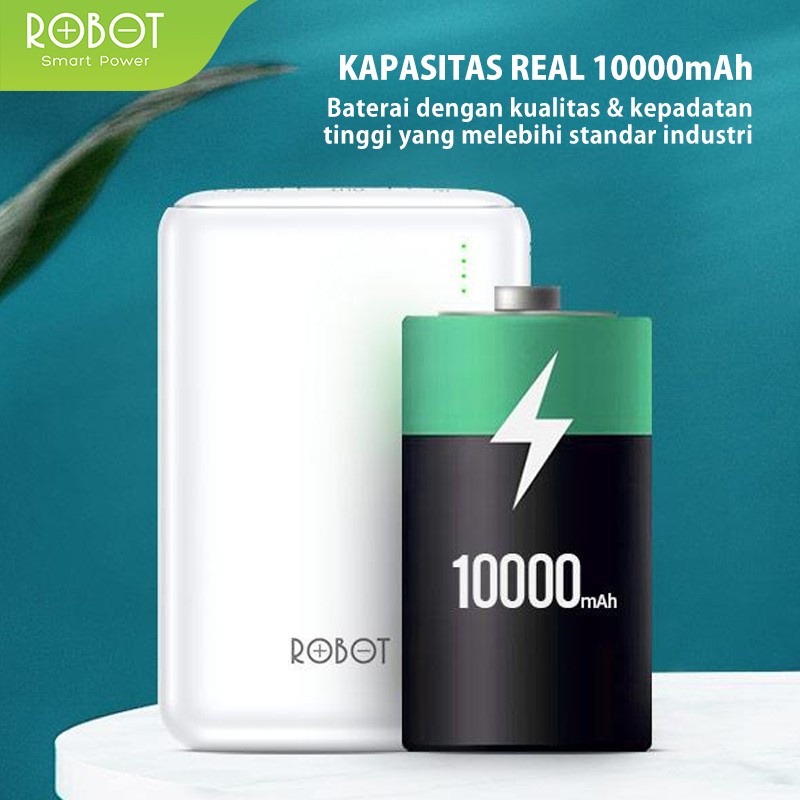 PowerBank 10000mAh - Dual Port USB - ROBOT RT10