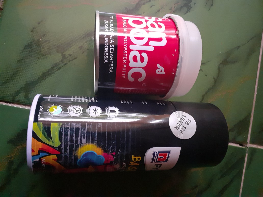 Dempul Sanpolac 250 Gr / Dempul Plastik 1/4 Kg Dempul Kayu Besi Mobil Motor Dengan Hardener