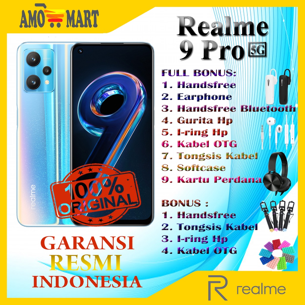 HP BARU REALME 9 PRO RAM 6/128 GB & RAM 8/128 GB NEW 100% ORI GRS RESMI INDONESIA TERMURAH