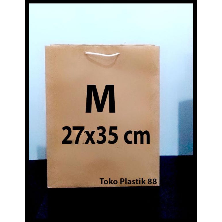 

9J38 PAPERBAG COKLAT POLOS SIZE M (27 X 35 CM) JWLT
