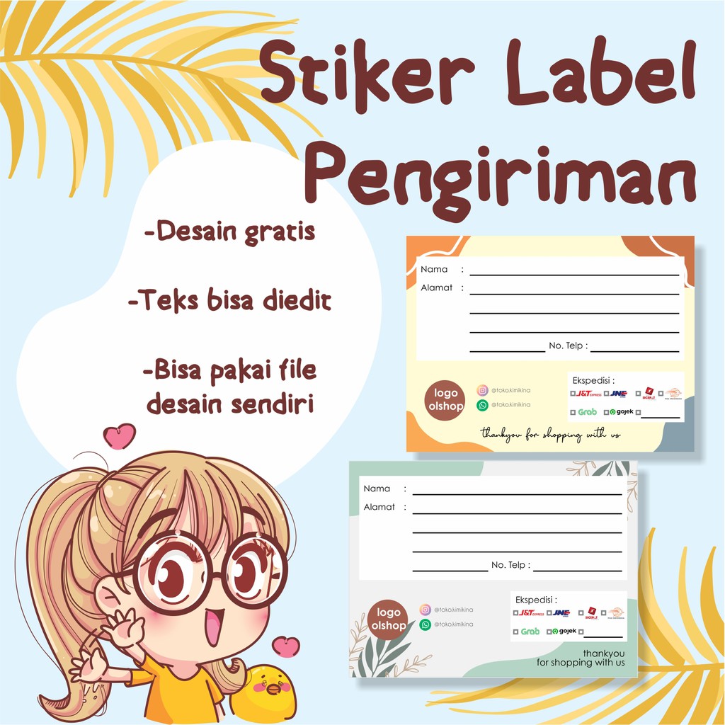 

LABEL RESI PENGIRIMAN OLSHOP ❤ STIKER PENGIRIMAN OLSHOP