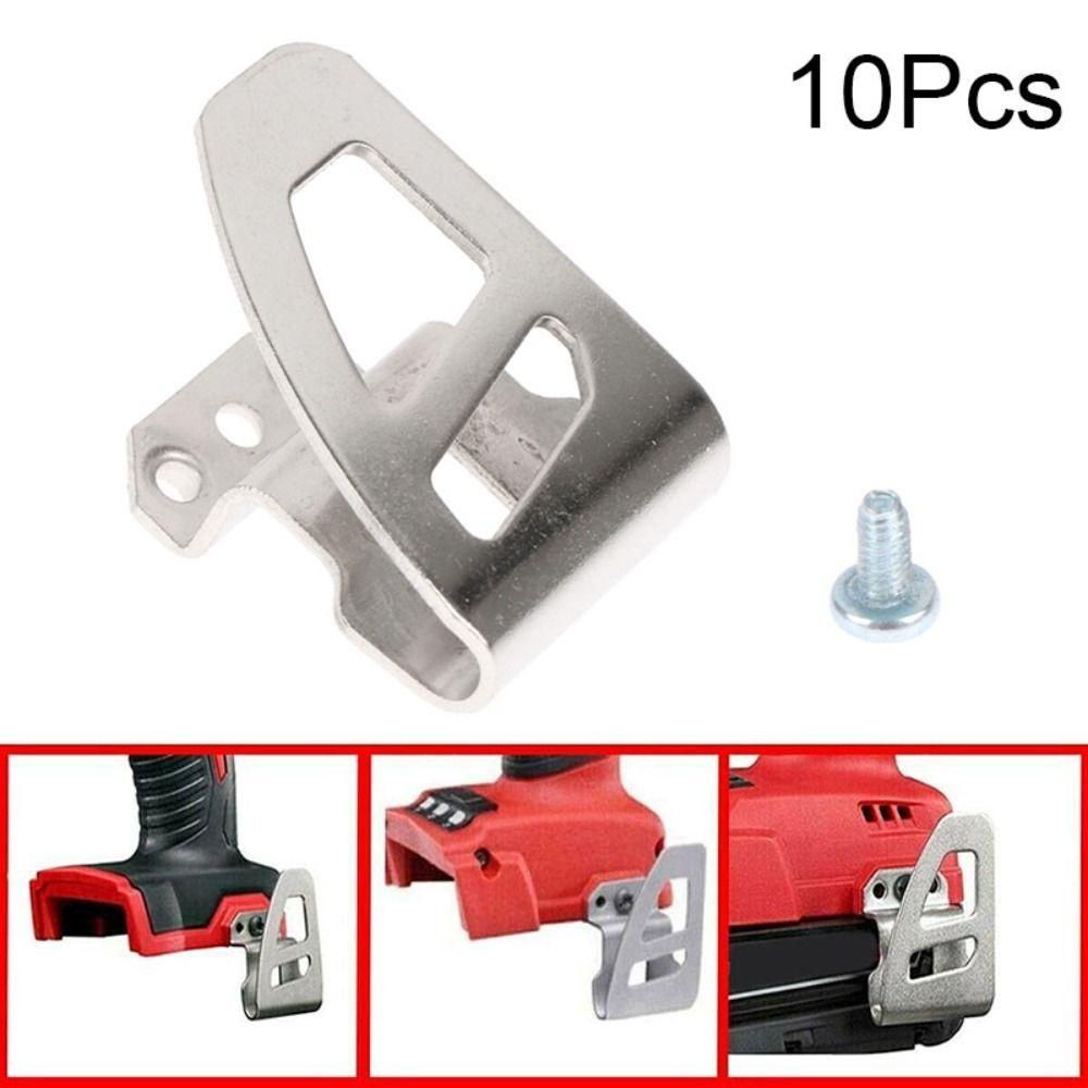 Populer 10pcs Klip Sabuk Bor Elektrik Alat Tersedia Belt Clip Hooks Klip Pengait Sekrup Kait Aksesoris Gesper Pinggang