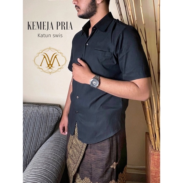 kemeja safari pria / safari katun pria / baju safari bali / semi safari