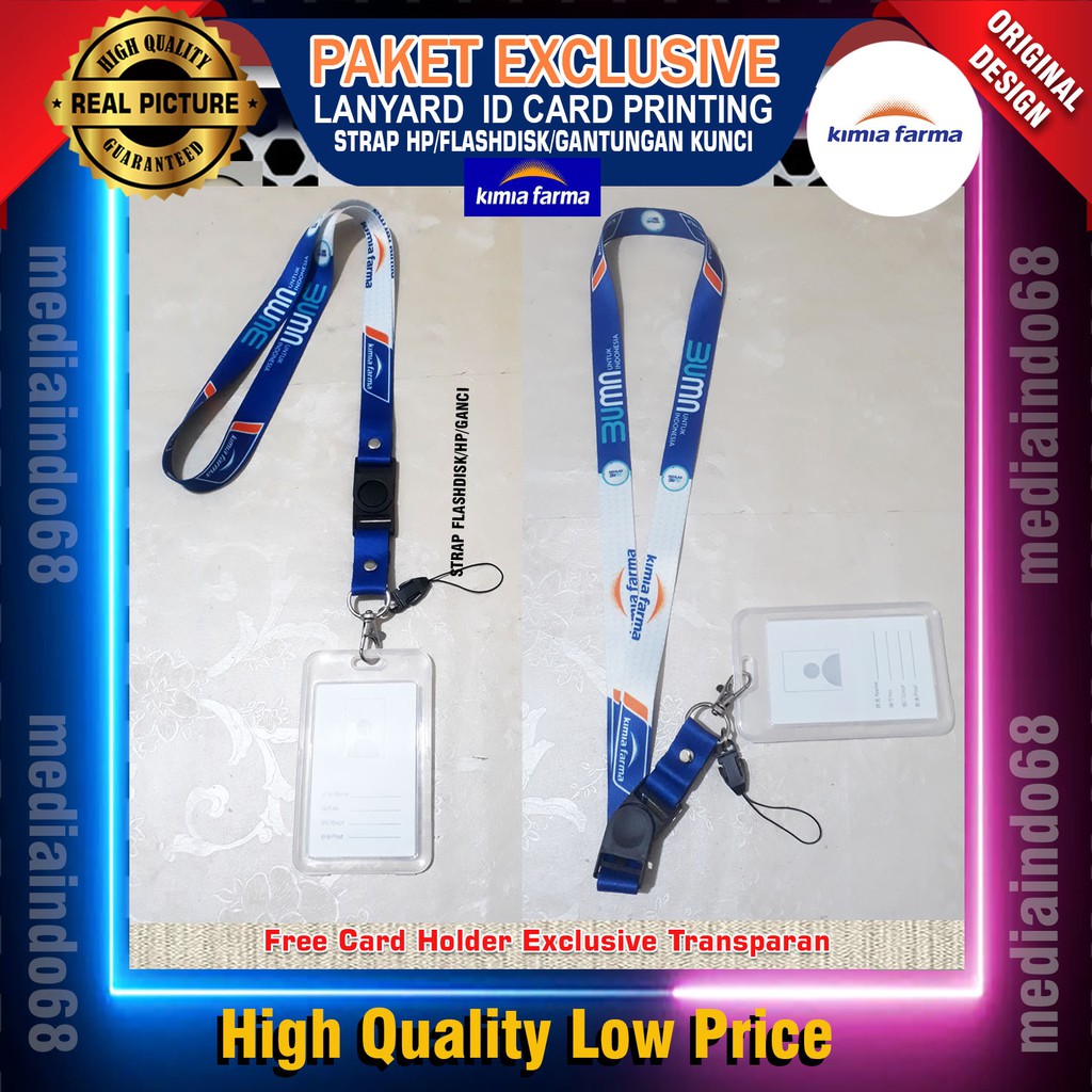 

Lanyard Printing Id Card (Paket Exclusive) Kimia Farma