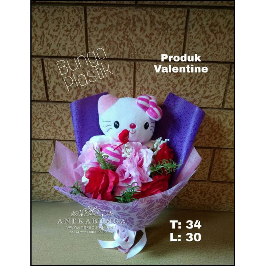 Ekslusif Buket Bunga Hari Valentine Plastik Bouquet Boneka Hello Kitty Love Box Murah Meriah Shopee Indonesia