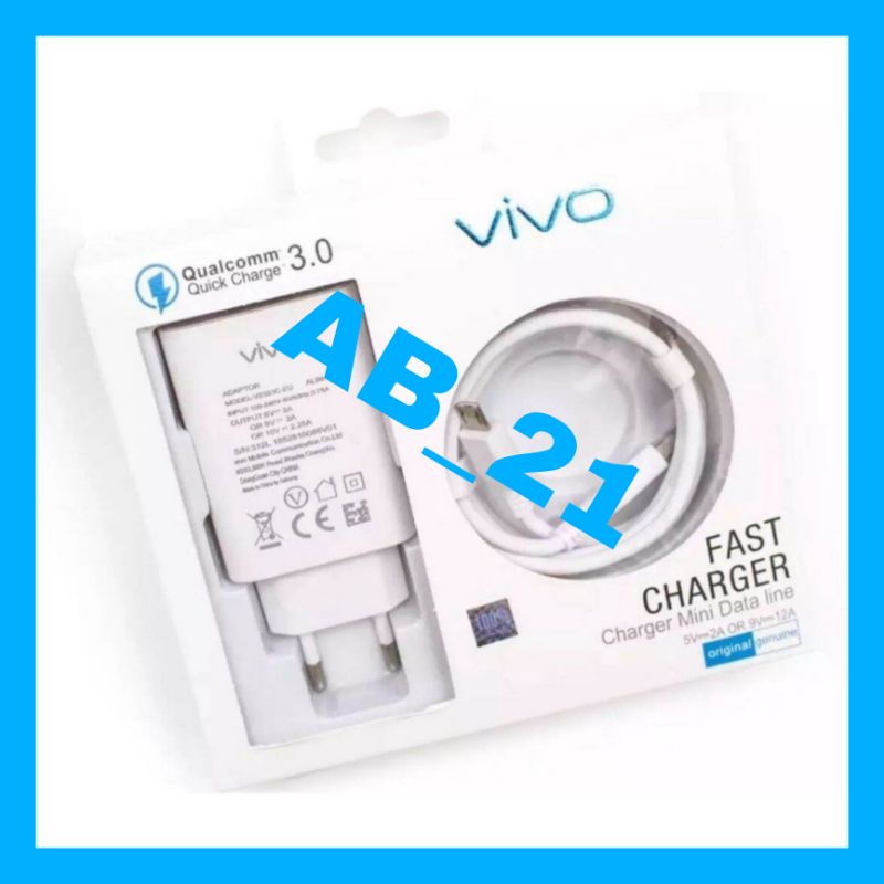 Charger Original Vivo Y53 Y55 Y55S Y12 Y15 Y17 S1 Casan Cesan Cas