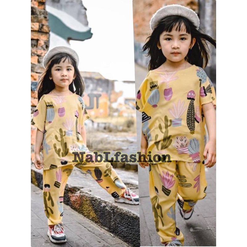 setelan anak perempuan 5-7th Setelan Anak MILLY / ONESET ANAK KATUN RAYON VISCOSE nablfashion