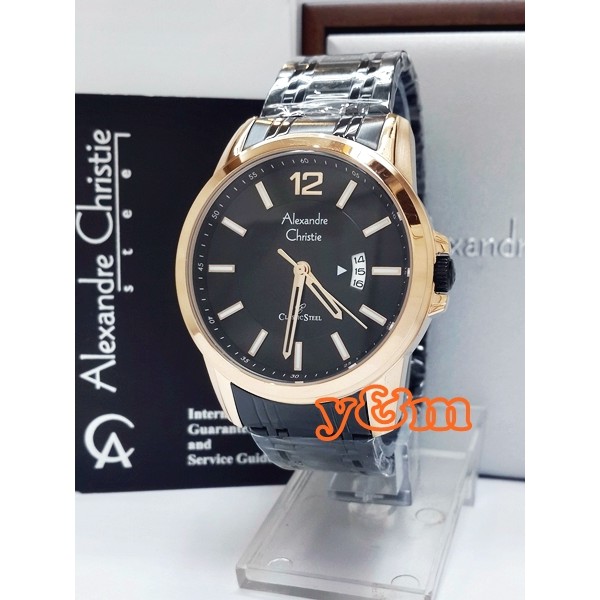 Jam Tangan Pria Alexandre Christie AC 8325 MD BLRG Original Stainless