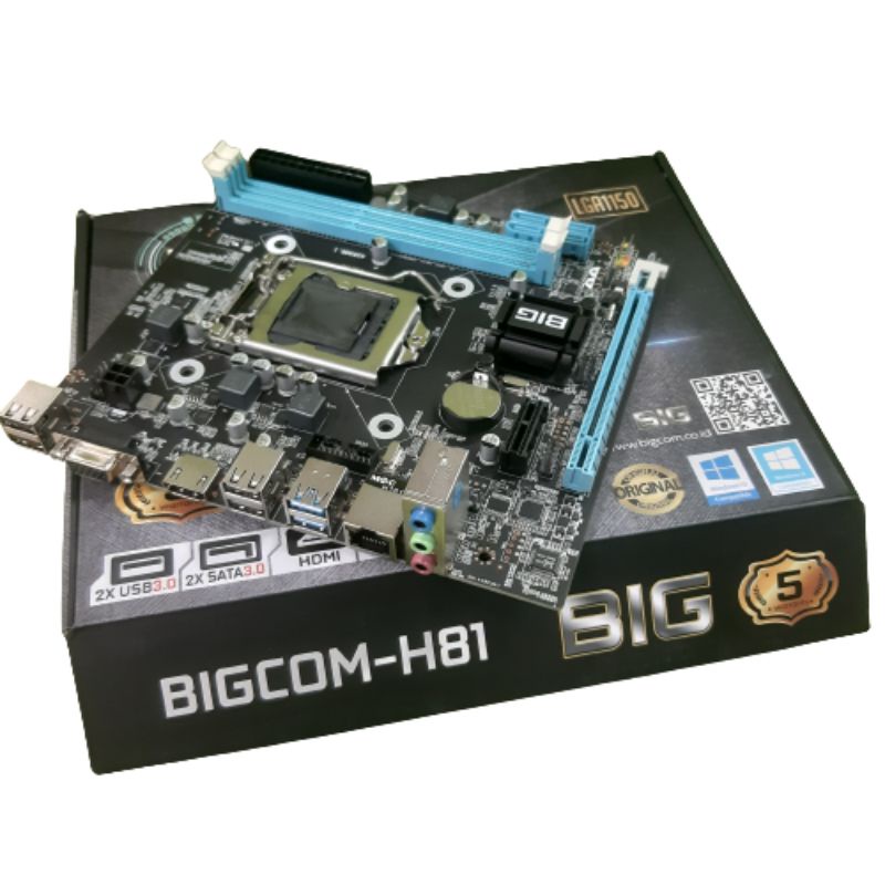 MATHERBOARD H81 DDR3 LGA 1150 BIGCOM  - MOTHERBOARD BIGCOM H81 GEN 4 DAN GEN 5 FOR HASWELL - MAINBOARD HASWELL H81 SOCKET 1150 DDR3