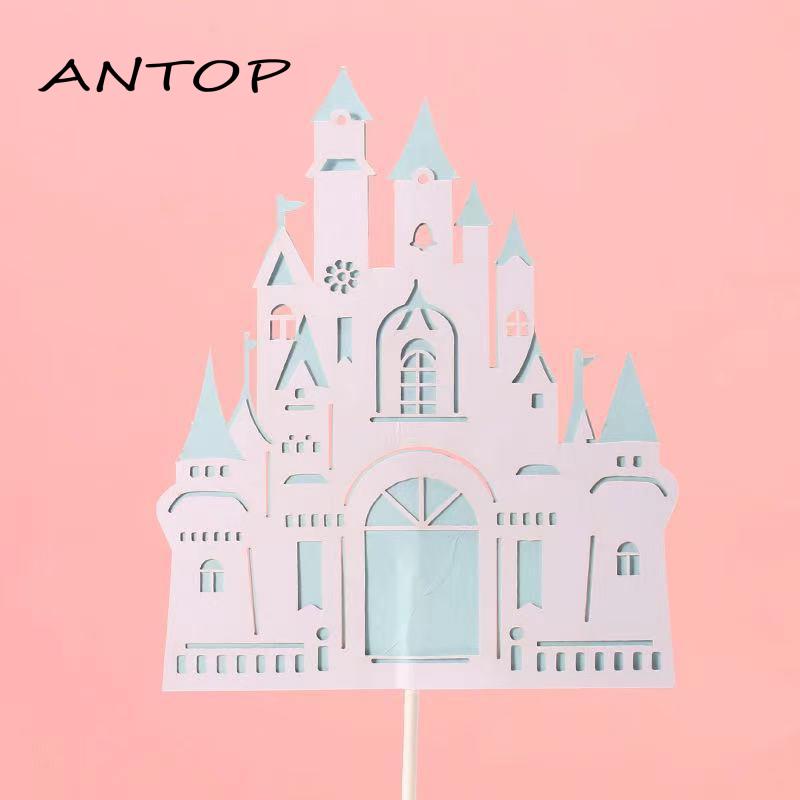 1 Pcs Cake Topper Sisipan Kue Aksesoris  Akrilik Castle  Pesta Untuk Happy Birthday ANTOP