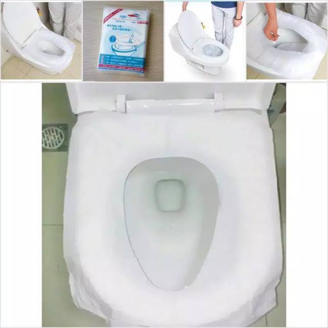 1234OS - Disposable Paper Toilet / Alas Dudukan Toilet 1 Pack isi 10.