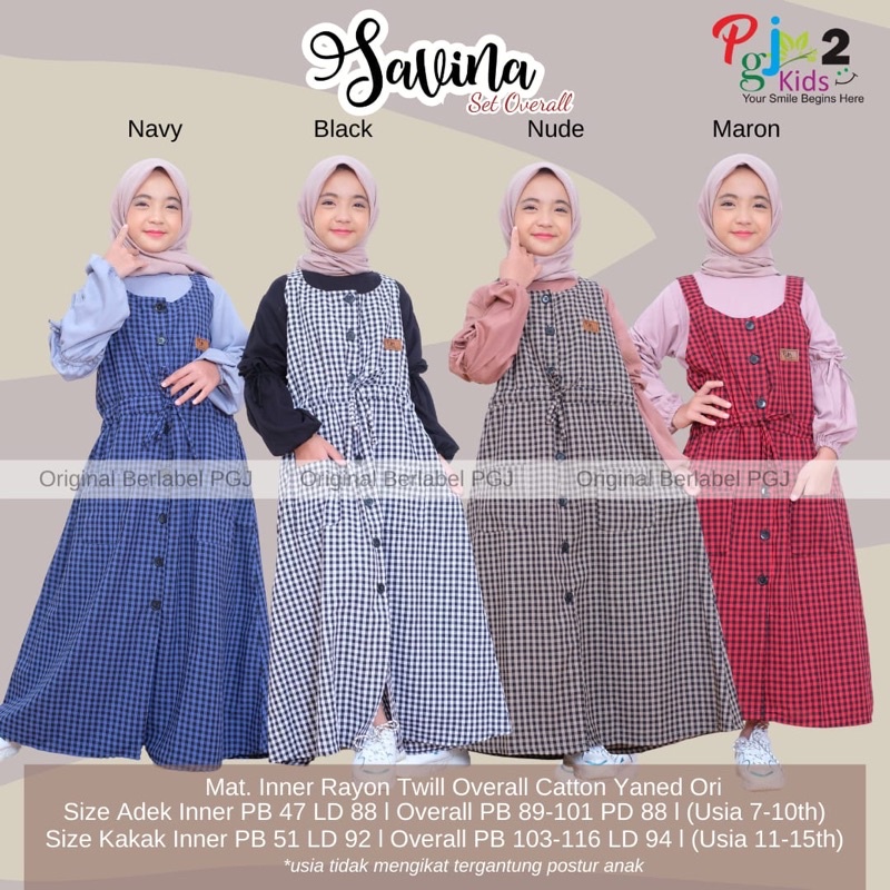 SAVINA SET OVERALL KIDS / Anak by PGJ 2