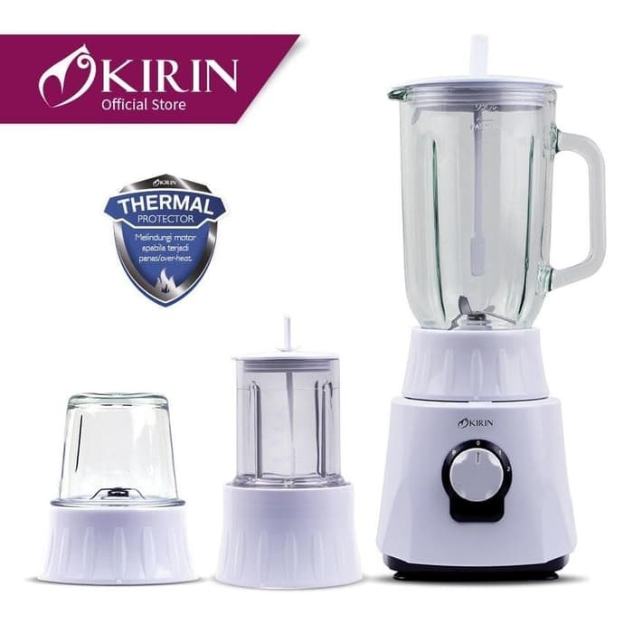 KIRIN Blender Kaca 3in1 1 Liter 3 Tabung KBB 240 GL1 - Garansi Resmi 1 Tahun