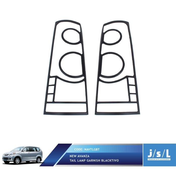 Aksesoris Fariasi Tambahan Avanza 2008-2011 Garnis Lampu Belakang/Tail Lamp Garnish Blacktivo origin