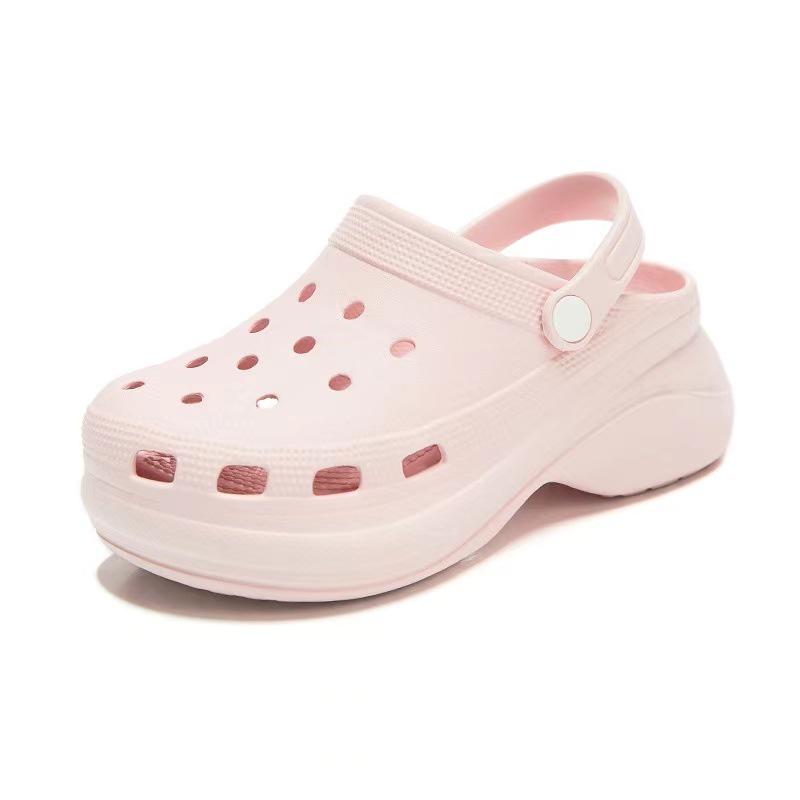 Sandal Crocs Berhak / wedges Lobang Kodok Medis Suster Karet ANTI SLIP Korea Slip on Slop Flip Flop Flat Casual Kasual Biasa Simple 922 Classic Clog Bae Tebal