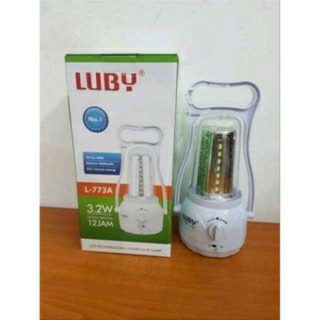 Lampu Emergency Petromak LUBY L-773A Dua Fungsi / 3.2 Watt Tahan Hingga 12 Jam