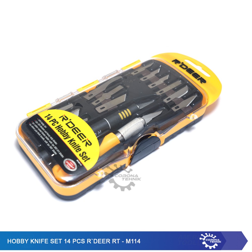 Hobby Knife Set 14 Pcs R`DEER - RT-M114