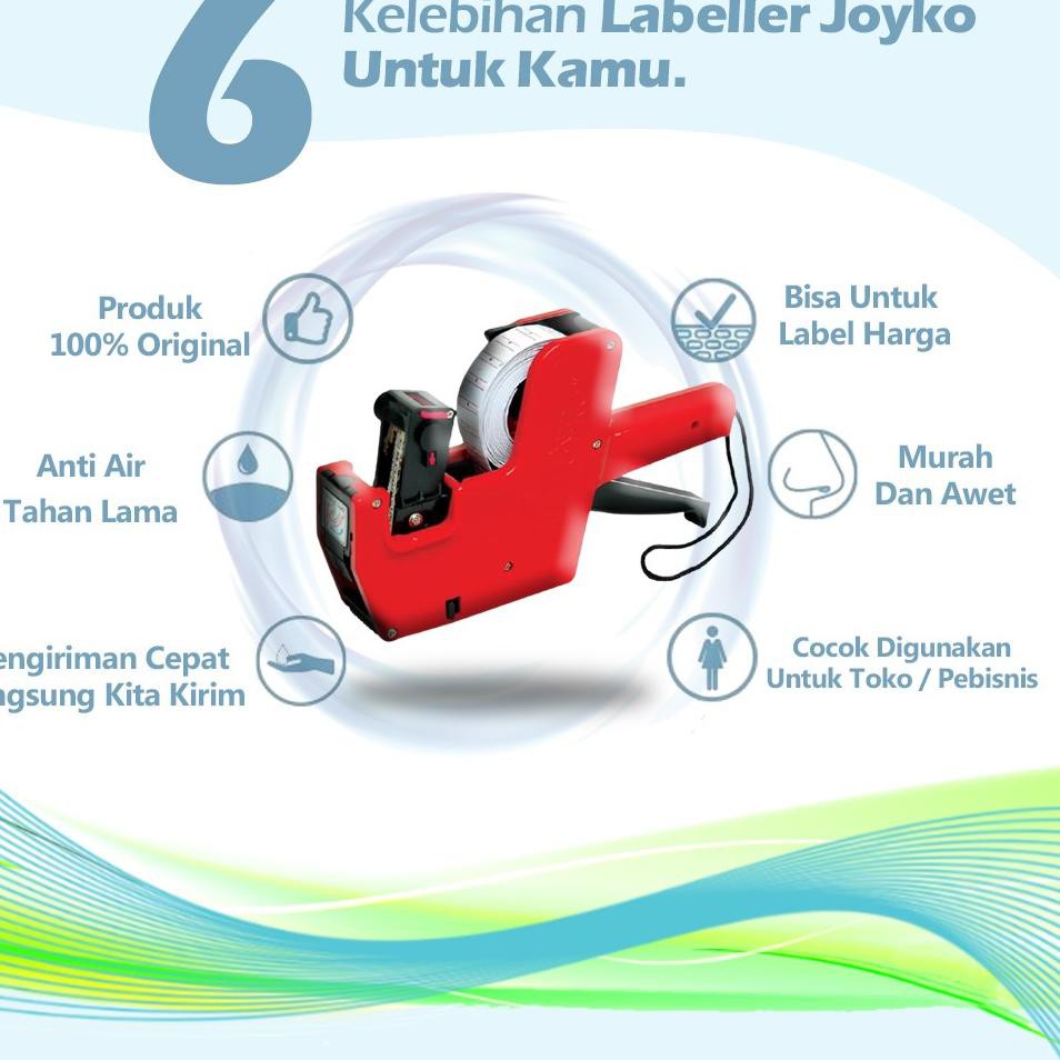 

Harga Promo AWEVF Alat Mesin Label Harga Price Labeller Joyko MX-5500 1 Baris 8 Digit Mesin Label Ha