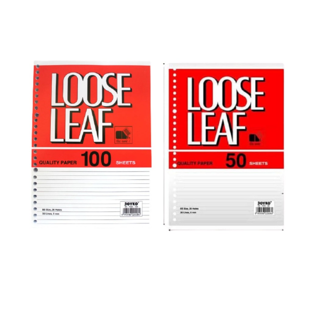 REFILL kertas file note murah loose leaf paper joyko B5 isi 50 lembar dan 100 lembar