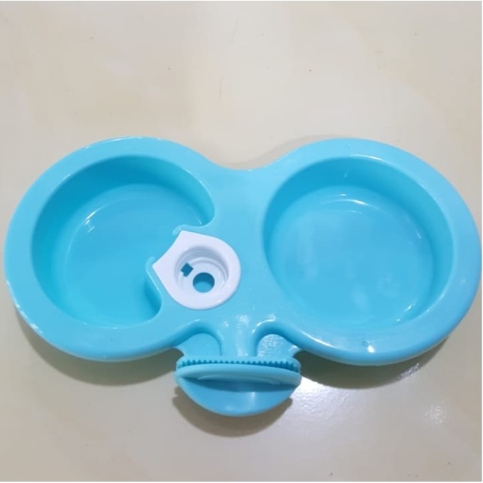 Tempat makan kelinci kucing anjing cavy / double food bowl